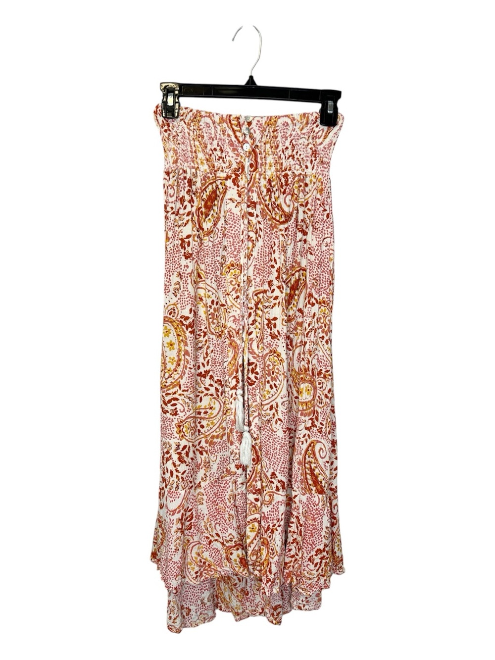 Cynthia Rowley Bohemian Paisley Print Front Slit Skirt size XS